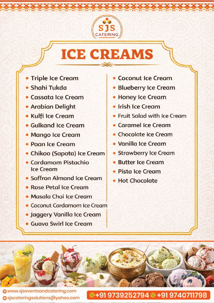 Non-Veg Wedding Catering Menu Bangalore – SJS Events & Catering