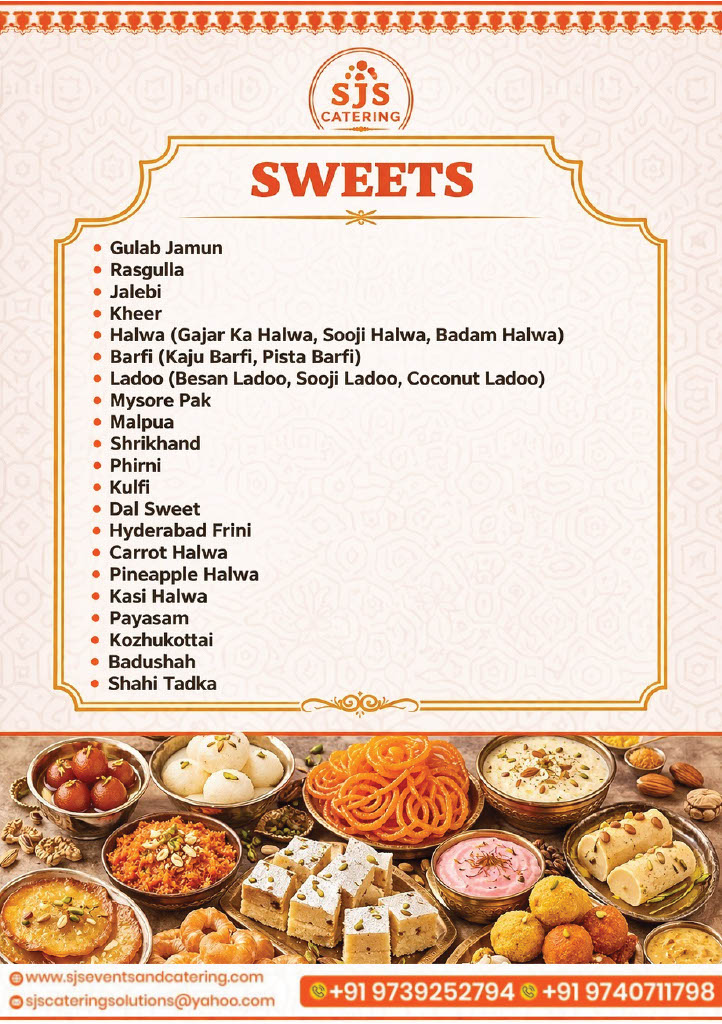 Non Veg Catering Menu for Events in Bangalore